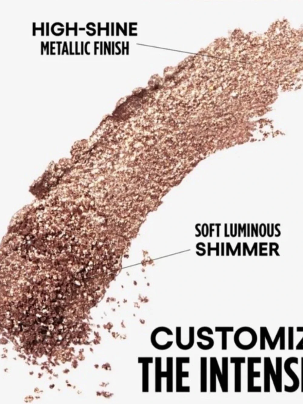 GXVE Eye See In Sparkle Multidimensional Eye Pigment in Dazzle - Rose Gold NIB